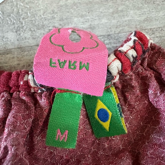 Farm Rio Red Blue Bohemian Drop Waist Maxi Dress size Medium - Picture 10 of 11